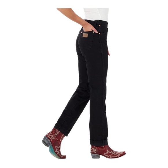 NWOT Womens Wrangler Cowboy Cut Slim Fit Jeans Black - Picture 1 of 11
